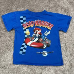 VTG Mario Kart Wii T-Shirt Size S Child Nintendo Road Warrior Gaming Gamer Retro